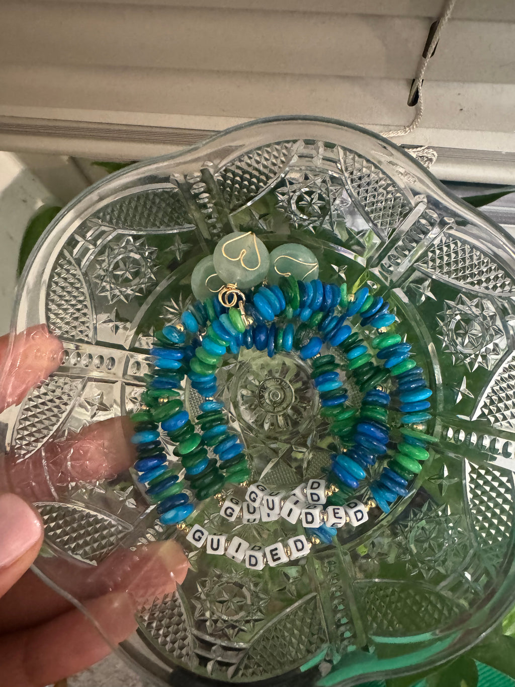 “guided” Affirmation Bracelet w/ stone charm