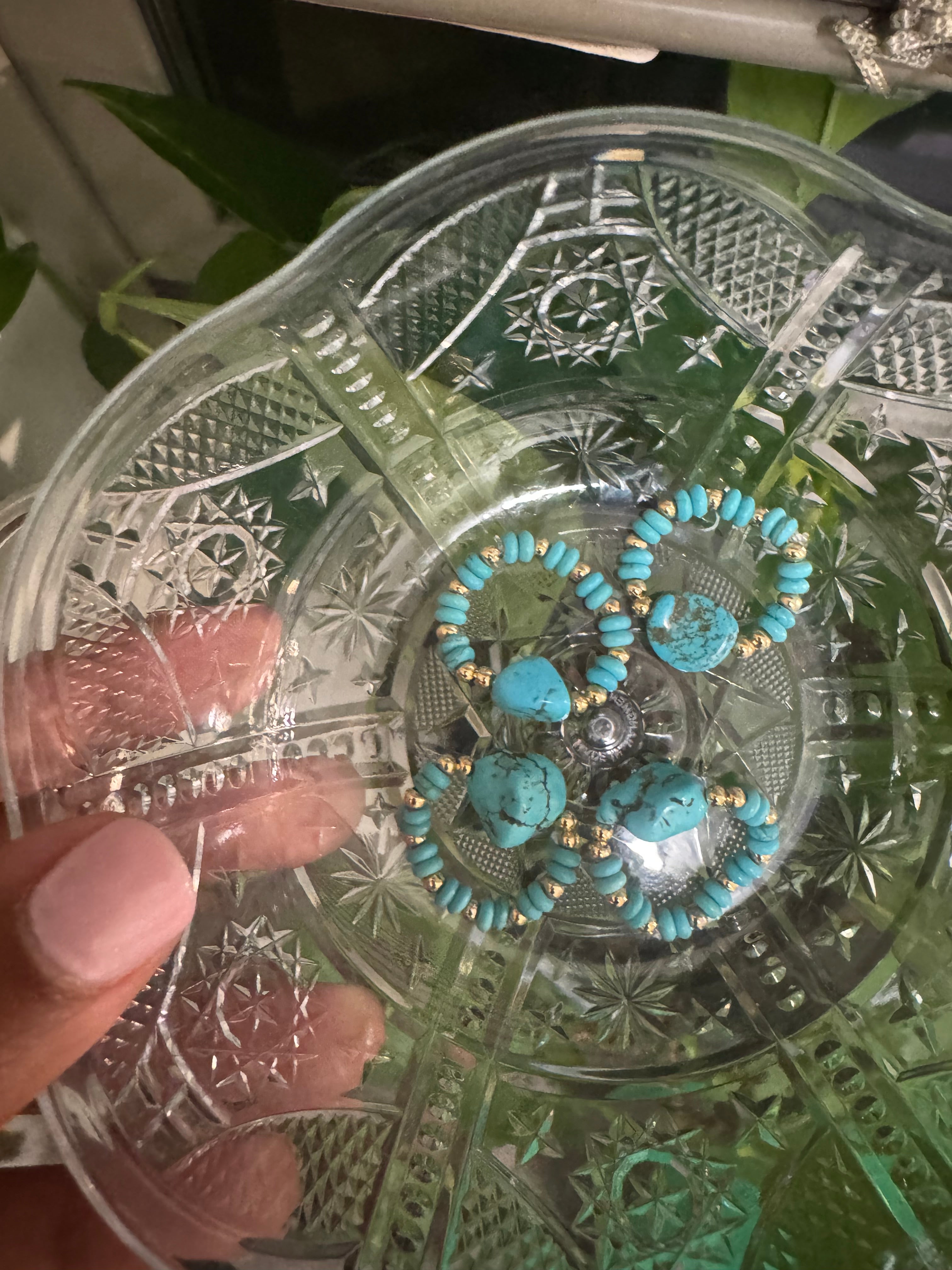 Turquoise stretch rings 🦋