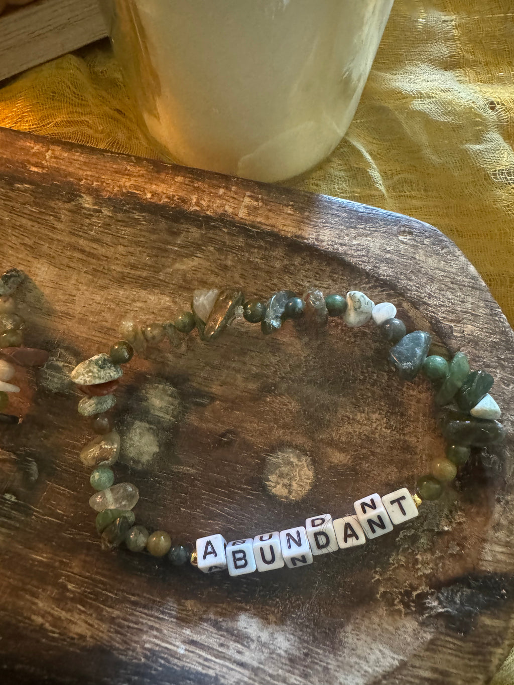 “ABUNDANT” affirmation bracelet