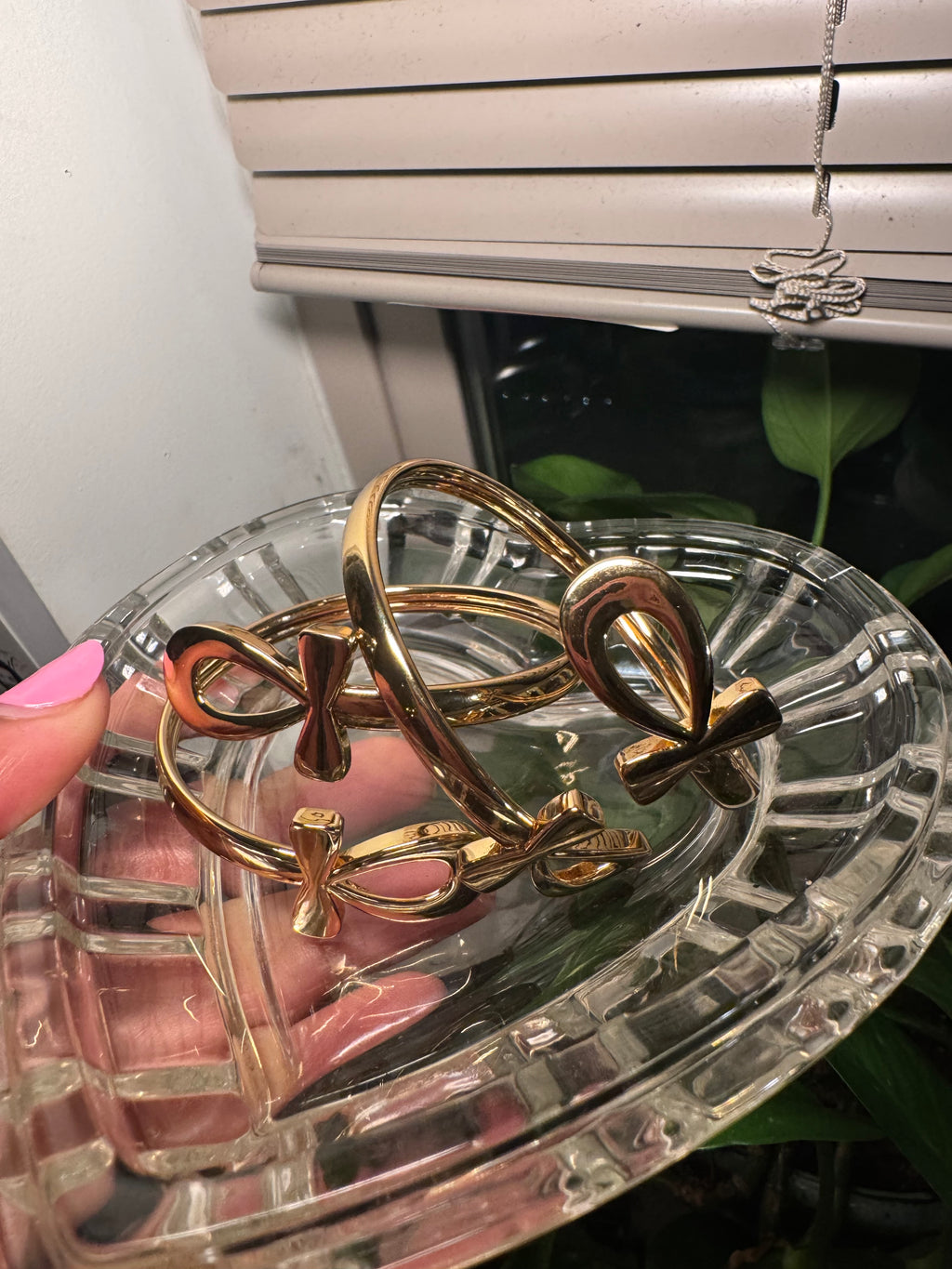 Wrapped Ankh cuff bracelets