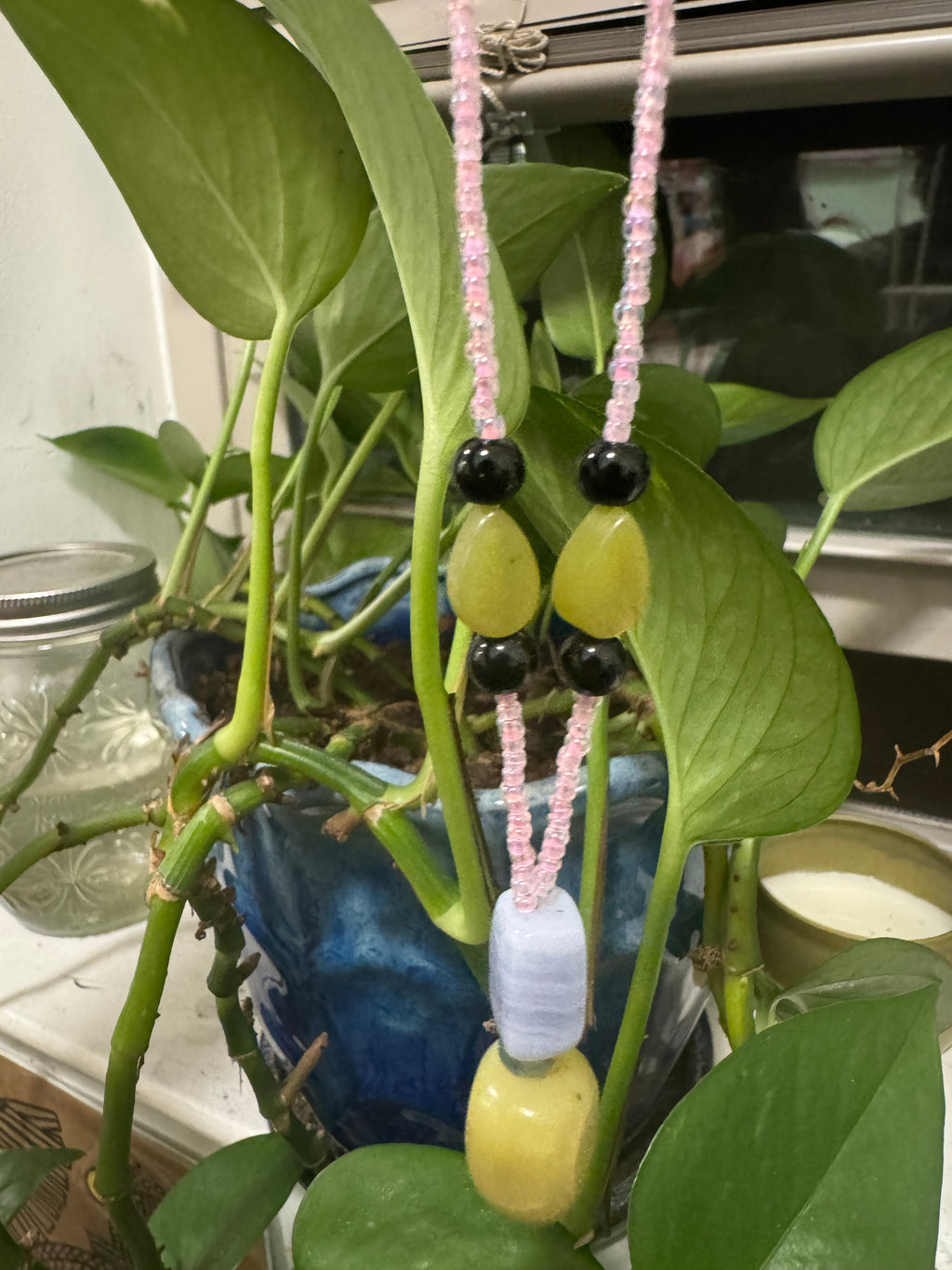 Beaded Stone Necklace