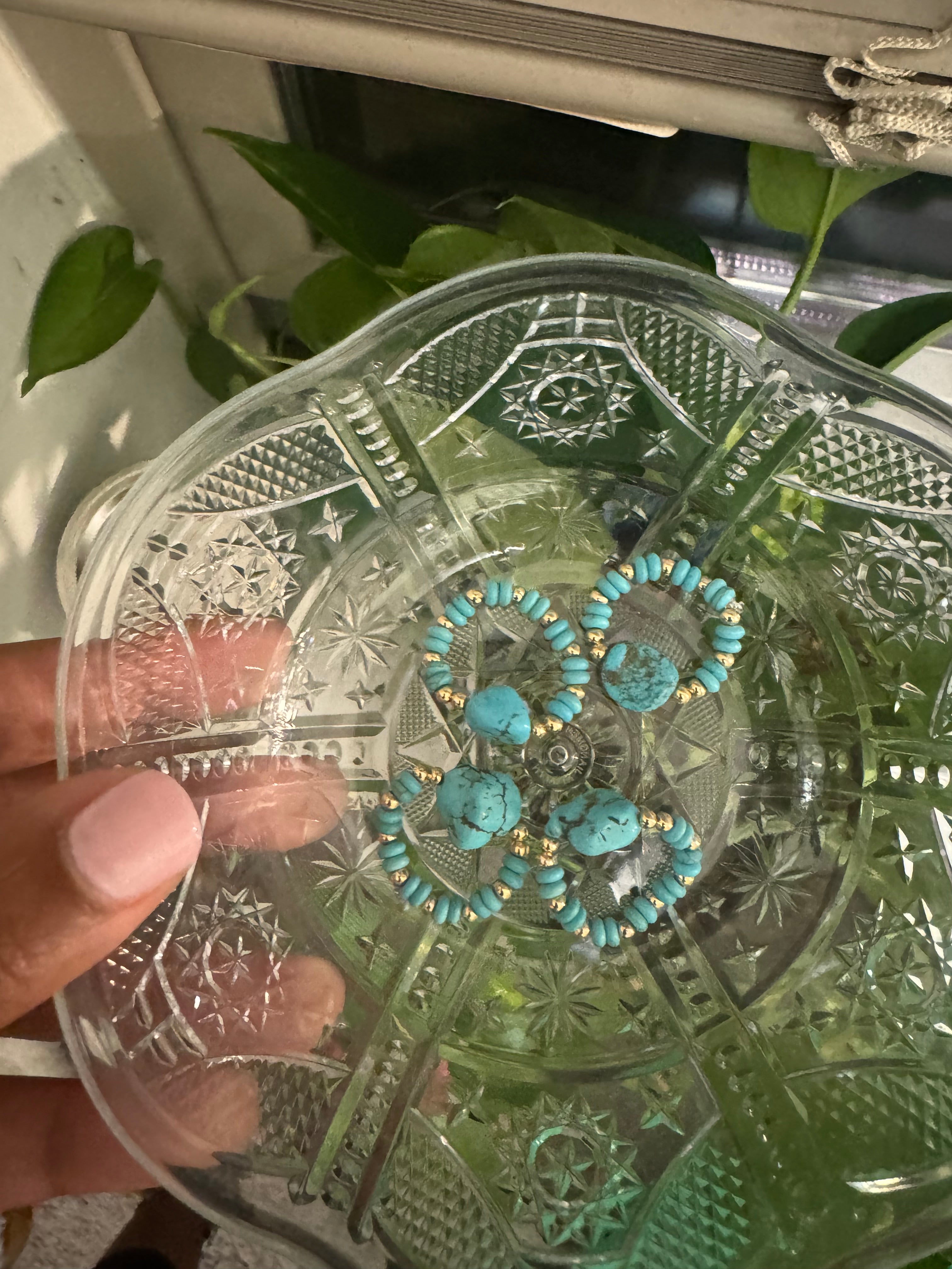 Turquoise stretch rings 🦋